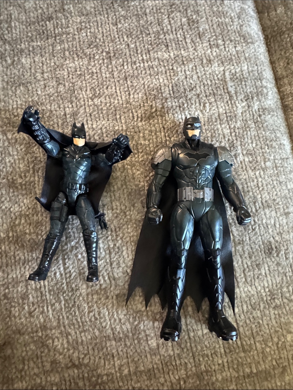 Batman Black and Gray Superhero Figure Duo
